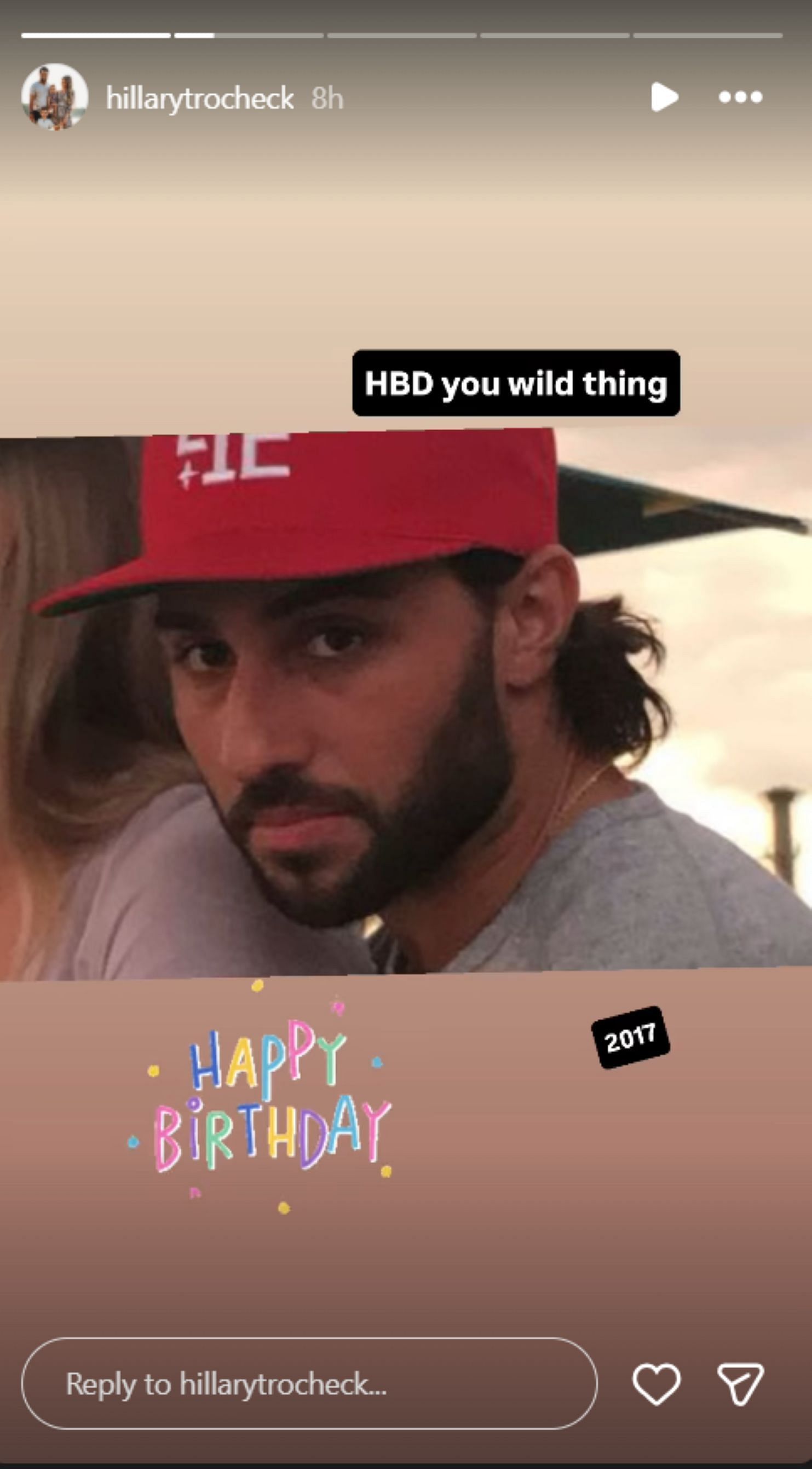Vincent Trocheck's wife Hillary Instagram story - Credit: @hillarytrocheck
